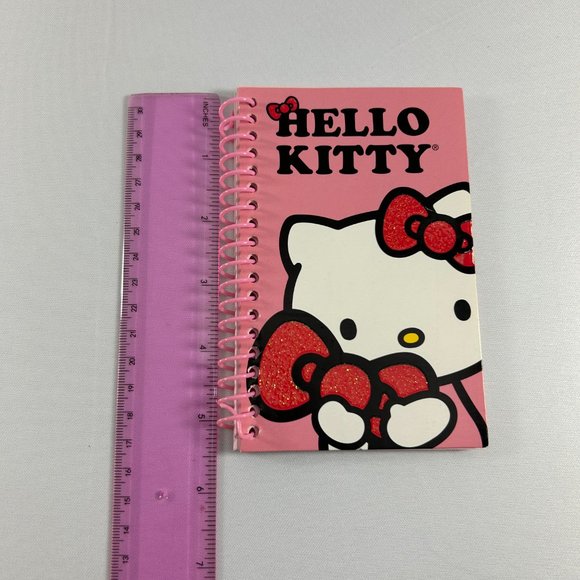Vintage 1976 Hello Kitty Sanrio Notepad Pink Mini Notepad Spiral 5.5" X 3.5" - Picture 5 of 6